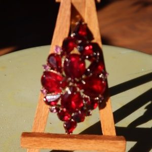 RED Crystal Brooch